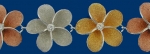 Hawaiian Plumeria Tri-color 22mm Jumbo Size Bracelet