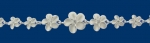 6-8-10-8-6(mm) Plumeria with Clear CZ Bracelet