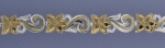 14K Yellow Gold Plated Scroll Engraving See Through Link Bracelet