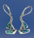 Opal Boat Earrings