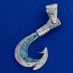 Opal Fishhook Pendant