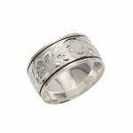 10mm Scroll Black Border Rings
