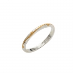 2mm Two Tone Yellow Gold Plated Scroll Rings