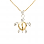 Honu H-Up Pendant Two Tone
