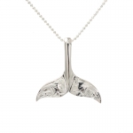 Hawaiian Jewelry Whale Tail Scroll Engraving Pendant(L)