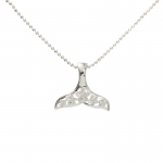 Whale Tail Cut Out Five Plumeria Pendant(S)