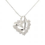 Lei Heart+Plain Heart Pendant