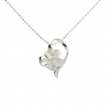 10mm Plumeria Heart Pendant