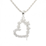 Plumeria Heart Pendant