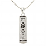 Hawaii Black Enamel Tube Pendant