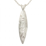 Scroll Honu Oval Surfboard Pendant