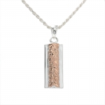 14K Pink Gold Plated Raised Maile Pendant 10/6mm