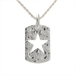 Scroll Plate Hollow Star Pendant