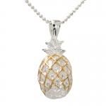 Pineapple Pendant (L) Two Tone