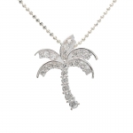 CZ Palm Tree Pendant