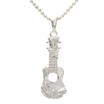 Ukulele w/2 Plumeria Pendant