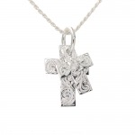 Hawaiian Jewelry Double Scroll Aloha Cross Pendant