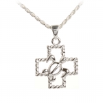 Hawaiian Jewelry 1 Honu Aloha Cross Pendant