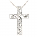 Hawaiian Jewelry Dolphin CZ Aloha Cross Pendant