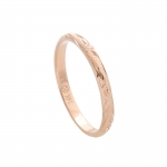 Hawaiian Jewelry 14K Pink Gold 2mm King Scrolling Ring