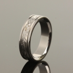 Hawaiian Jewelry Titanium Scrolling Ring 6mm