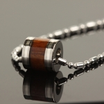 Hawaiian Jewelry Titanium Koa Wood Pendant 9mm
