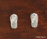 Plumeria/Plain Slipper Earrings purPurplee