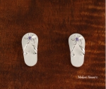 Plumeria/Sand Slipper Earrings purPurplee