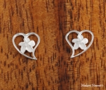 Heart 6m Plumeria Earrings sand