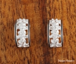 4 F Half Moon Earrings Black Border
