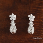 8mm+Pineapple Earrings One Tone