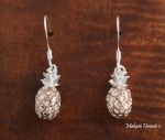 Pineapple Hook Earring Pink Gold Two Tone