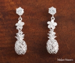 CZ+6m+Pineapple Earrings One Tone