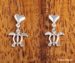 Heart + Honu Earrings