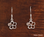 12mm Floating Two Tone Hibiscus Hook Earring PG