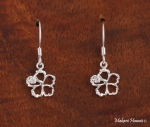 12mm Floating One Tone Hibiscus Hook Earring