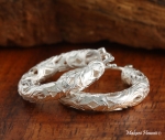 Scroll See Through Hoop Earring