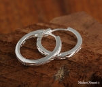 Solid Wire Scrolling Round Earrings(L)