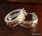 Round Scroll See Through Earrings (S)