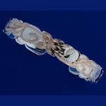 Hawaiian Jewelry Scroll Cut Out Pink Cuff Bangle 18mm