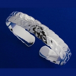 Hawaiian Jewelry Maile Cut Out One Tone Cuff Bangle 6mm