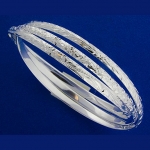Hawaiian Jewelry 3 IN 1 Small/Maile/Plumeria One Tone 4mm Bangle