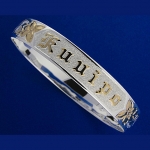 Hawaiian Jewelry Kuuipo Smooth Two Tone Bangle 8mm