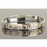Hawaiian Jewelry Honu Two Tone Bangle 8mm