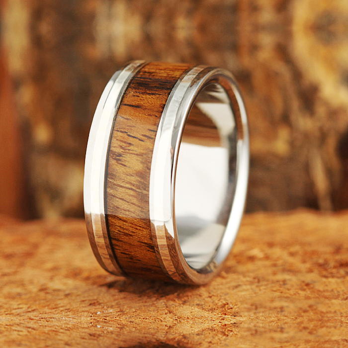 Hawaii wood wedding ring