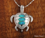 3 Opal Turtle Pendant (L)