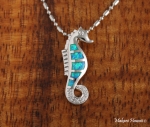 5 Opal CZ Sea Horse Pendant