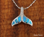 6 Opal CZ Whaletail Pendant
