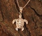 Pink Gold Turtle Pendant(S)