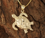 Yellow Gold Turtle Pendant(L)
